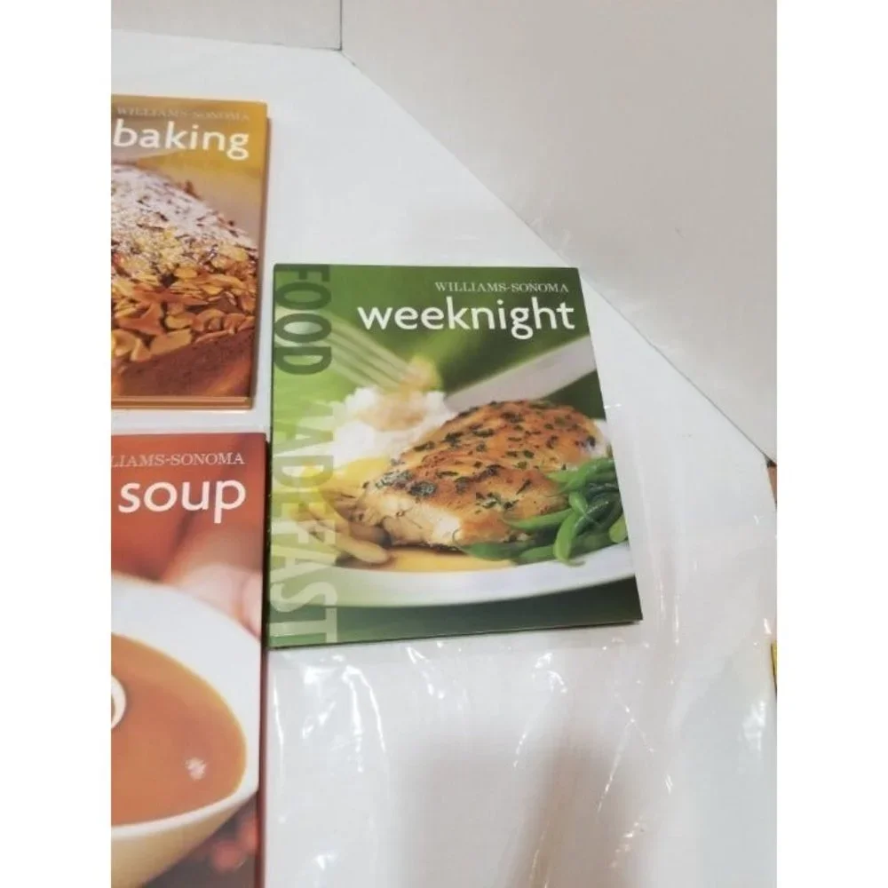 Williams Sonoma Set of 4 Cook Books food made fast bakery, soup, weeknight pasta
